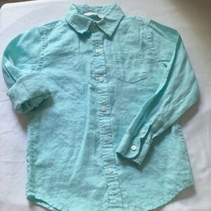 Janie and Jack Aqua Button Down Shirt